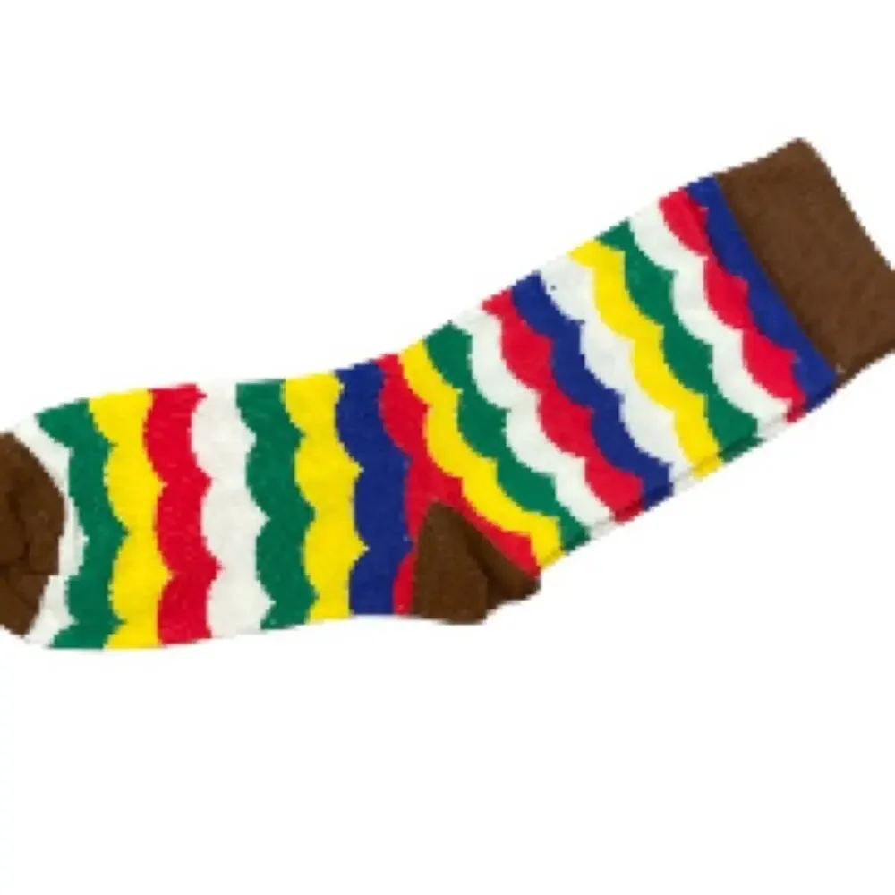 2 pairs - Colorful Fall Funny Socks Wavy Stripe Women Socks